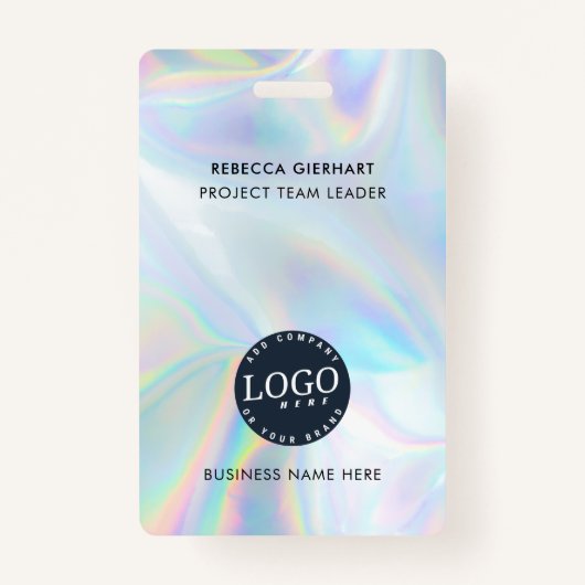 Firmenlogo Business Holographic Employee-ID Ausweis (Vorderseite)