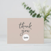 Firmenlogo Coco Pink Dankeschön Karte (Stehend Vorderseite)