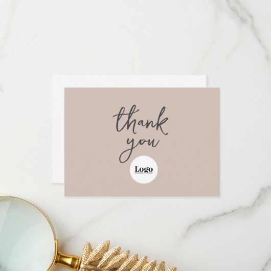 Firmenlogo Coco Pink Dankeschön Karte (Vorderseite/Rückseite Beispiel)