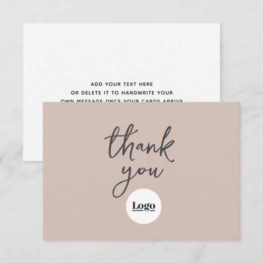 Firmenlogo Coco Pink Dankeschön Karte (Vorne/Hinten)