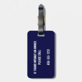 Firmenlogo Colorado Beach Typografie Navy Beach Gepäckanhänger (Rückseite vertikal)