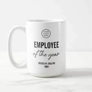 Firmenlogo Corporate Mitarbeiter des Jahres Auszei Kaffeetasse