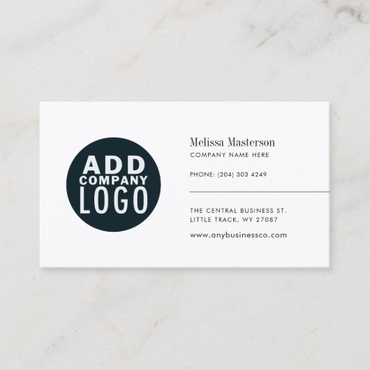 Firmenlogo Corporate Modern Visitenkarte (Vorderseite)