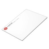 Firmenlogo CUSTOM 11" x 8,5" Notizblock (angewinkelt)