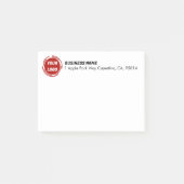 Firmenlogo CUSTOM 4"x3" Post-it Klebezettel (Vorderseite)