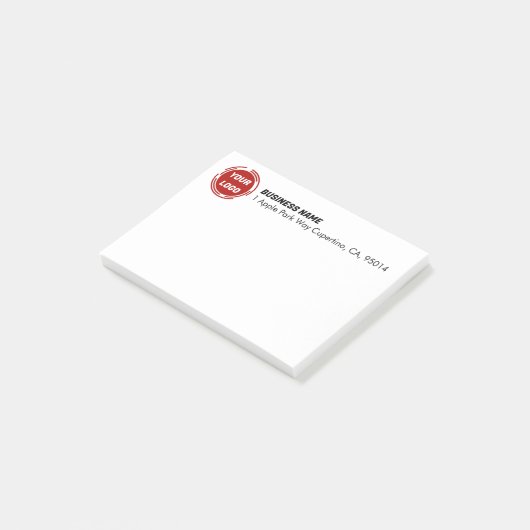 Firmenlogo CUSTOM 4"x3" Post-it Klebezettel (angewinkelt)