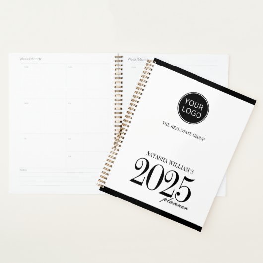 Firmenlogo Custom Black 2025 Planner Planer (Anzeige)