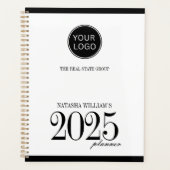 Firmenlogo Custom Black 2025 Planner Planer (Vorderseite)
