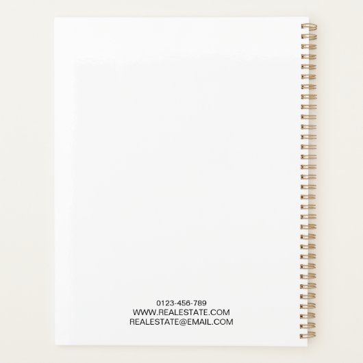 Firmenlogo Custom Black 2025 Planner Planer (Rückseite)