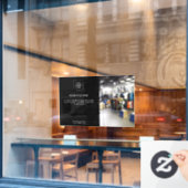 Firmenlogo | Custom Black Promotion Fensteraufkleber (Café-Fenster)