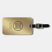 Firmenlogo - Custom Elegant Gold Metallic Gepäckanhänger (Vorderseite horizontal)