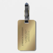 Firmenlogo - Custom Elegant Gold Metallic Gepäckanhänger (Rückseite vertikal)