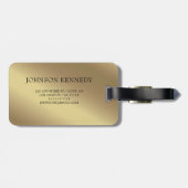 Firmenlogo - Custom Elegant Gold Metallic Gepäckanhänger (Rückseite horizontal)