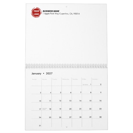 Firmenlogo CUSTOM Kalender (Jan 2027)