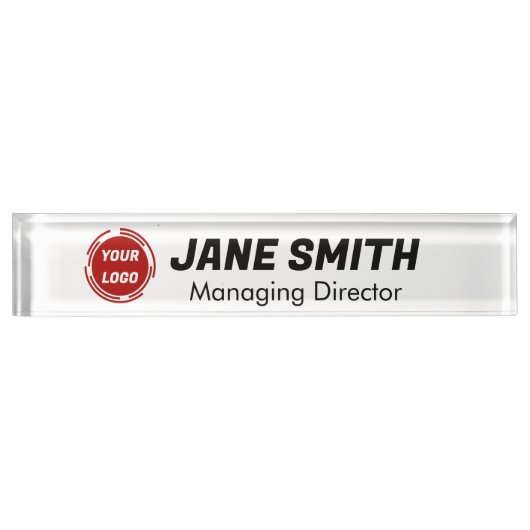 Firmenlogo CUSTOM Namensplakette (Vorderseite)