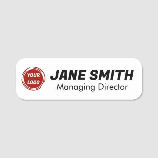 Firmenlogo CUSTOM Namensschild (Vorderseite)