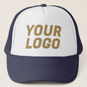 Firmenlogo CUSTOM Navy & Khaki Truckerkappe