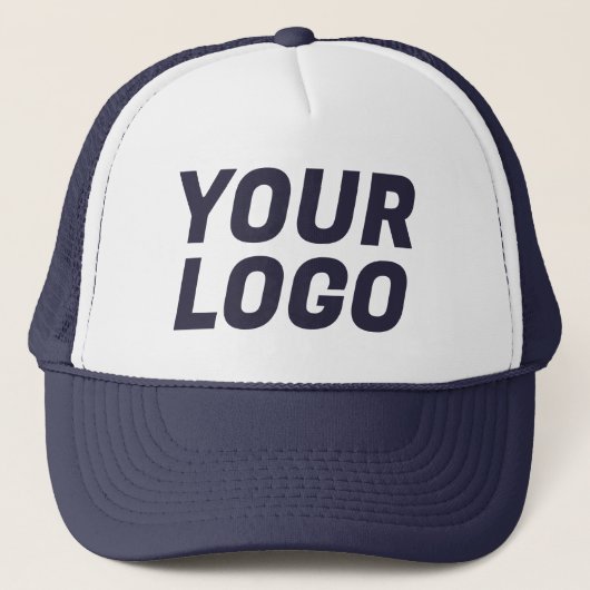 Firmenlogo CUSTOM Navy Truckerkappe (Vorderseite)