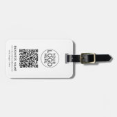 Firmenlogo Custom QR Code Company Gepäckanhänger (Vorderseite horizontal)