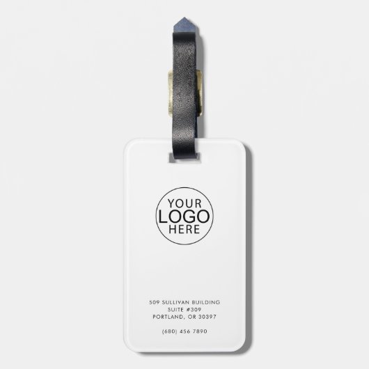 Firmenlogo Custom QR Code Company Gepäckanhänger (Rückseite vertikal)