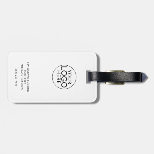 Firmenlogo Custom QR Code Company Gepäckanhänger (Rückseite horizontal)