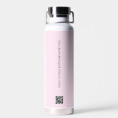Firmenlogo Custom QR Code Website Pink Trinkflasche (Rückseite)