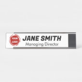 Firmenlogo CUSTOM Schreibtischnamensplakette (Vorderseite )