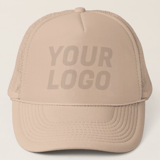 Firmenlogo CUSTOMIZABLE Khaki Truckerkappe (Vorderseite)