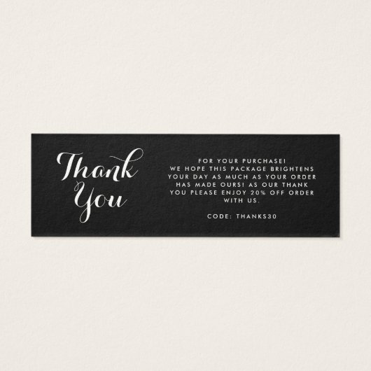 Firmenlogo dank Einsteckkarte (Rückseite)