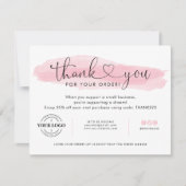 Firmenlogo Danke, Rosa-Script-Herz rot zu sein Einladung (Vorderseite)