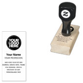 Firmenlogo Danke Rücksendeadresse Vertikal Gummistempel (Stempel)