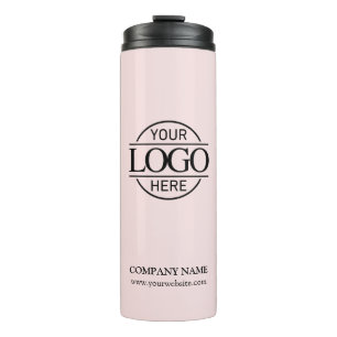 Firmenlogo der modernen Blush-Pink-Marke Thermosbecher