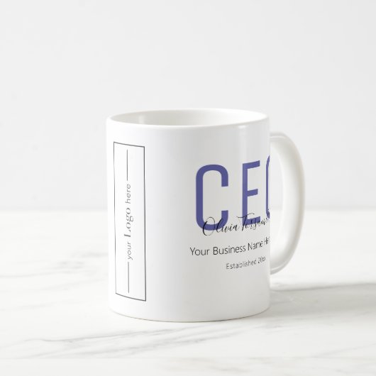 Firmenlogo des CEO Kaffeetasse (VorderseiteRechts)