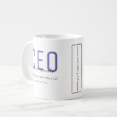 Firmenlogo des CEO Kaffeetasse (Vorderseite Links)