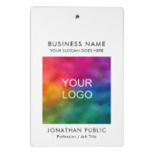 Firmenlogo des Unternehmens Mini Klemmbrett (Rückseite)