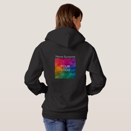 Firmenlogo - Doppel-Side-Basic Hoodie (Schwarz voll)