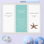 Firmenlogo Dreiseitenbroschüre Türkisgrün Flyer (Einzeln)