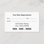 Firmenlogo Dusty Blue Termin Card (Rückseite)