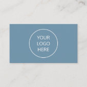 Firmenlogo Dusty Blue Termin Card (Vorderseite)