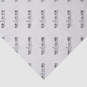 Firmenlogo Eigene, leicht graue Markenbezeichnung Seidenpapier (Ausschnitt)