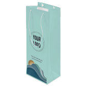 Firmenlogo Eigenes Papier Weinbeutel Geschenktüte Für Weinflaschen (Rückseite Schrägansicht)