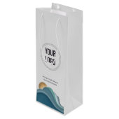 Firmenlogo Eigenes Papier Weinbeutel Geschenktüte Für Weinflaschen (Rückseite Schrägansicht)