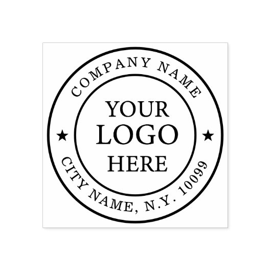 Firmenlogo Einfach Elegant Gummistempel (Prägung)