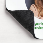 Firmenlogo Einfach Minimalistisch grün und weiß Mousepad (Ecke)