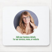 Firmenlogo Einfach Minimalistisch grün und weiß Mousepad (Vorne)