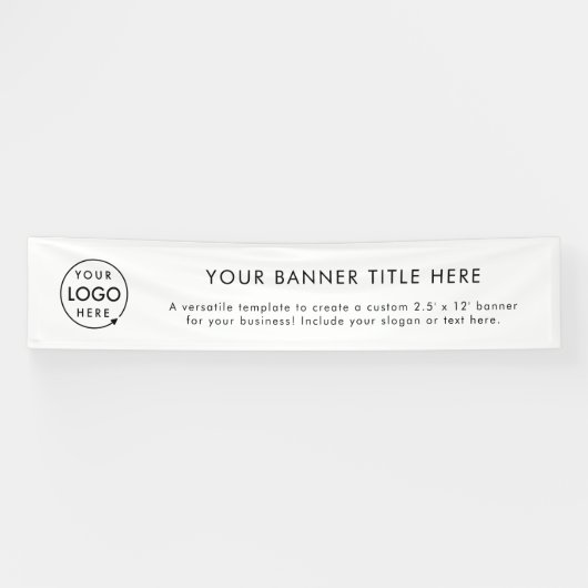 Firmenlogo | Einfach Minimalistisch, modern weiß 1 Banner (Horizontal)