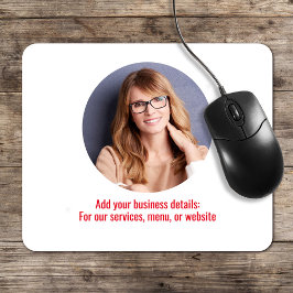 Firmenlogo Einfach Minimalistisch, rot und weiß Mousepad