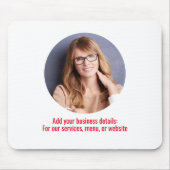 Firmenlogo Einfach Minimalistisch, rot und weiß Mousepad (Vorne)