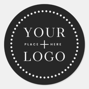 Firmenlogo Einfach Minimalistisch Schwarz Runder Aufkleber