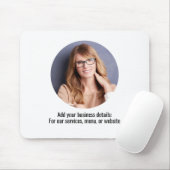 Firmenlogo Einfach Minimalistisch Schwarz/Weiß Mousepad (Mit Mouse)